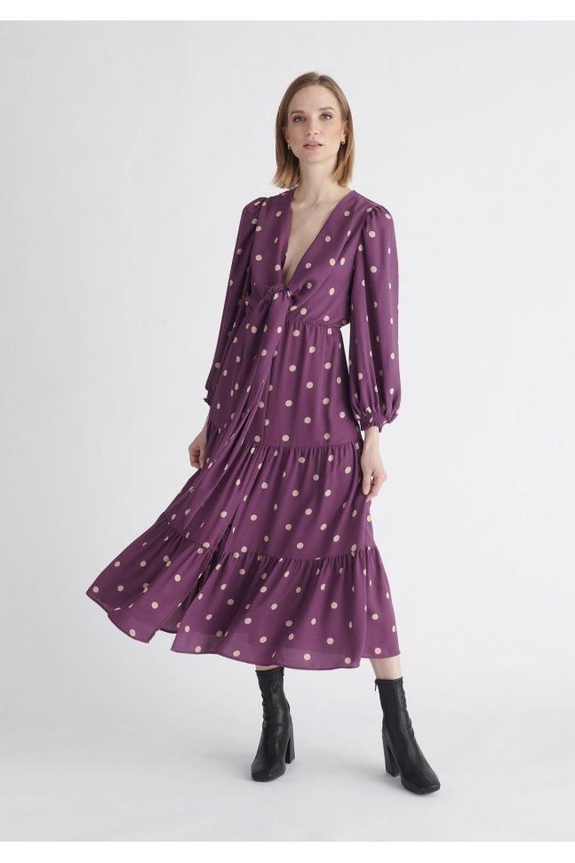 VESTIDO MIDI DE LUNARES