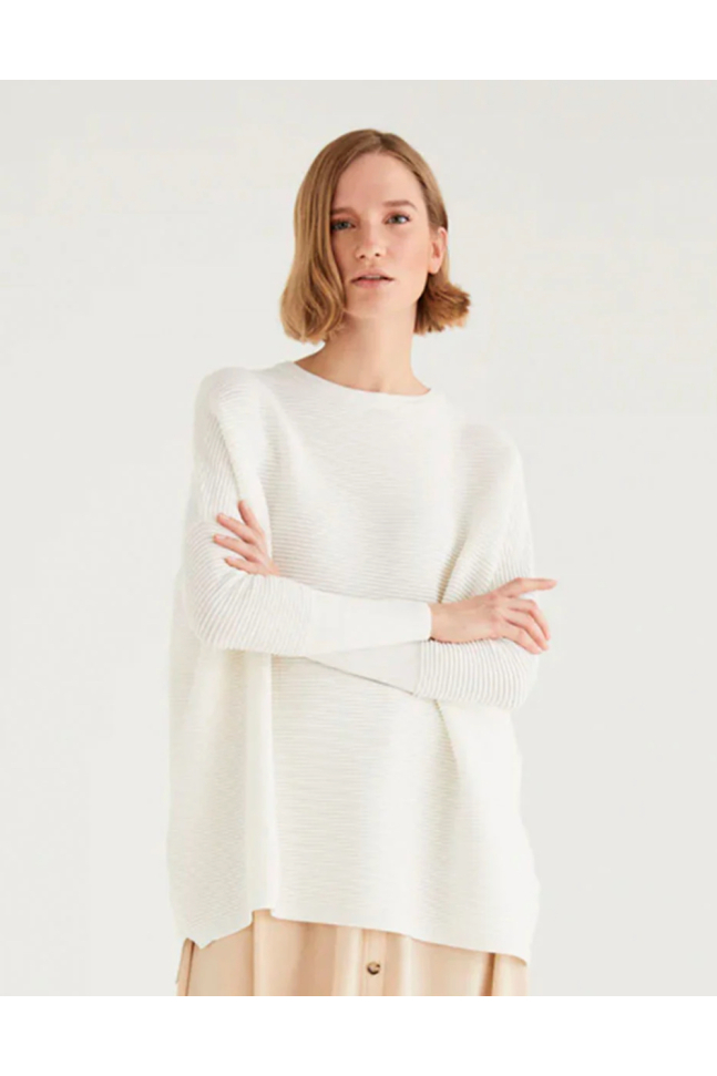 JERSEY CANALÉ OVERSIZE BLANCO