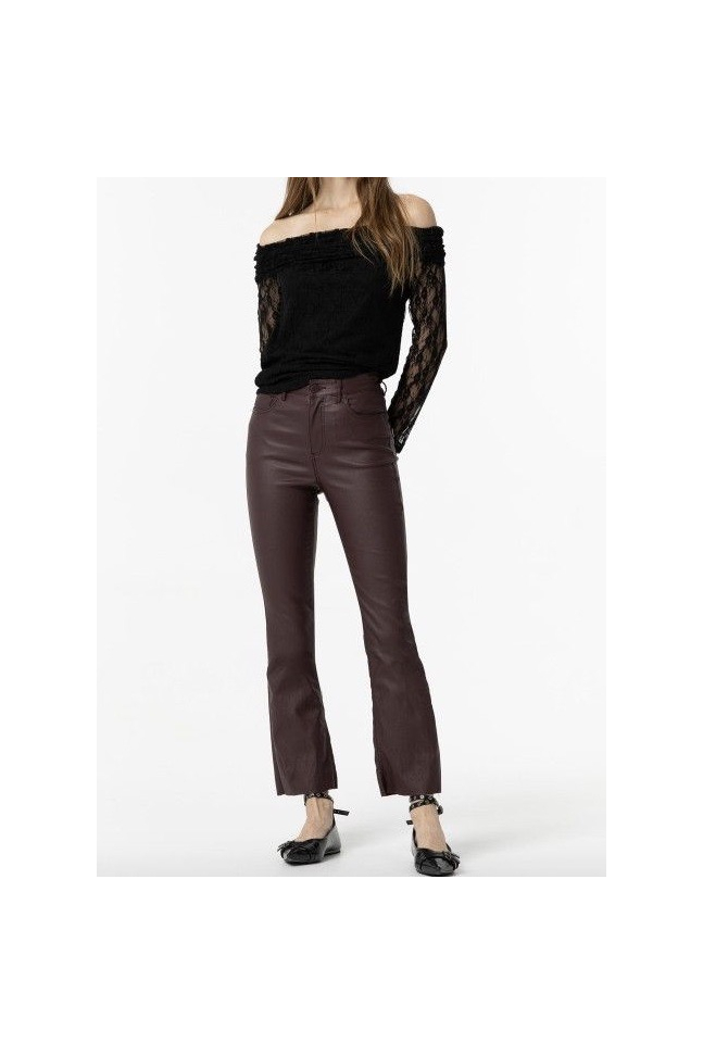 PANTALON ENCERADO GRANATE MEGAN 27